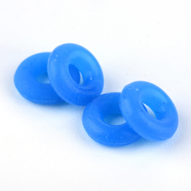 10 x stopper kralen mix kleuren rubber 6x2mm, gat: 2mm