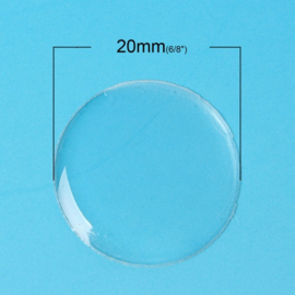 3x transparante epoxy stickers rond diameter 20mm