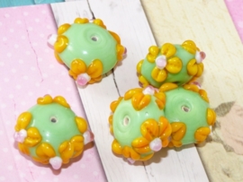 10 x High Quality Glass Hand Made Bead  afm. ca. 12 x 21mm