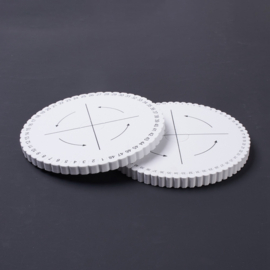 1 x EVA Braiding Disc – Kumihimo vlechtschijf rond wit 15 x 0,95 cm (64 sleuven)