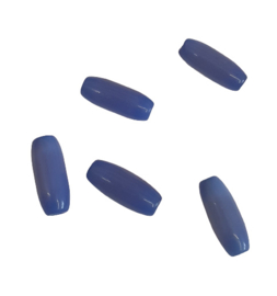 10 x langwerpige cateye kralen blauw tinten 13 x 5mm gat: 1mm