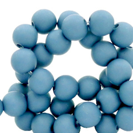 50 x 4 mm acryl kralen matt Blue