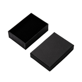 6 x Luxe cadeaudoosjes voor ringen en armbandjes 90 x 65 x 28 mm – zwart (pakketpost)