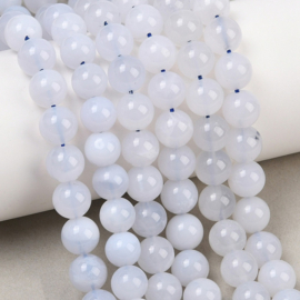 10 x Edelsteen kralen chalcedoon rond 8~8,5 mm – gat 0,8 mm