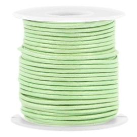 50 cm DQ leer rond 1 mm Crysolite green metallic