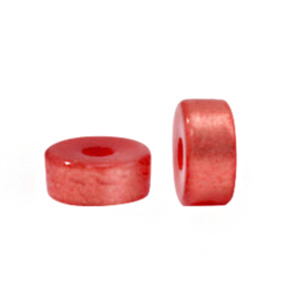 10 x Super Polaris Elements kralen disc 6mm Traffic red