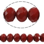 10 x Briolette kraal 8x6 mm gat 1,5mm Ruby Red