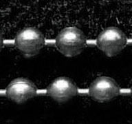 50 cm Ball Chain ketting dikte 2 mm gunmetal donker zilver kleur
