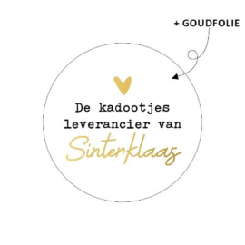 10 x Wensetiket rond 40mm - De kadootjes leverancier van Sinterklaas