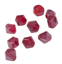 20 x Pesciosa bicone kristal kralen 4 mm gat 1 mm ruby red
