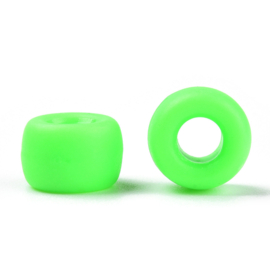 20 x Matte rondellen acryl kralen 9 x 6mm Gat: 3,8mm Lime