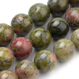 10 x edelsteen kraal unakite 4 mm gat: 1mm