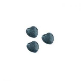 10x Kinderkralen acryl facet hart nightshadow blue 12.5 mm