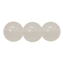 20 x Glaskralen Opaal White Cloud Dancer 8 mm