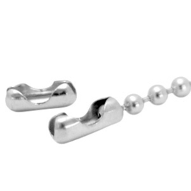 10 x DQ metaal slotje ball chain voor 2mm ketting DQ Antiek zilver (Nikkelvrij)