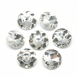 5  x cabochon puntsteen rivoli kristal transparant 16 x 7,2mm