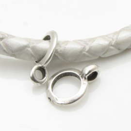 1 x DQ metaal Hanger met oog 12 x 8mmØ6mm oogje: 2mm Antiek Zilver kleur (Nikkelvrij)