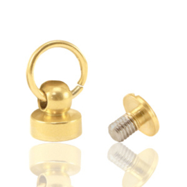 1 x RVS Telefoonhoes rivet Gold ca. 9x8 (Ø7.5mm)