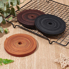 100 cm Plat rundleer 10 x 2 mm – zwart