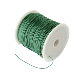 1 rol 90 meter gevlochten nylon koord, imitatie zijden draad 0,8mm  see green 