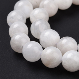 10 x  Edelsteen kraal van Rainbow Moonstone 6mm gat: 1mm