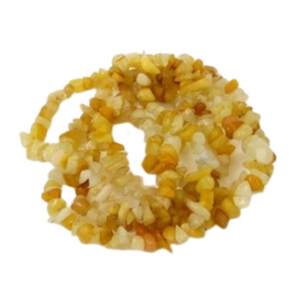 Per streng  Gele Jasper chips per streng c.a. 88cm 4~ 8mm