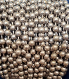 50 cm DQ ball chain / bolletjesketting 1,5 mm Antiek zilver kleur (NIkkelvrij)