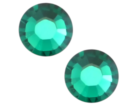 4 x Swarovski flatback similisteentje SS29 6 mm – emerald green