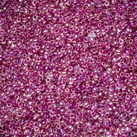 20 gram 12/0 Rood paarse hoogglans inside rainbow rocailles
