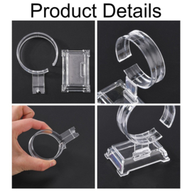 Armbanden display of horloge display wit transparant afm. 94 x 60 x 40mm