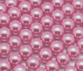 25 x prachtige glasparel oud roze 10mm