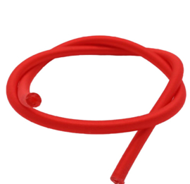 100 cm hol Rubber DQ koord 2mm per meter geknipt rood