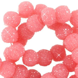 10 x Sparkling beads 8mm Pink