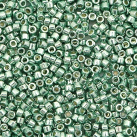 c.a. 5 gram Miyuki delica's 11/0 -  Duracoat galvanized dark sea foam