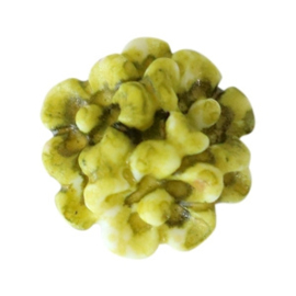 5 x Fimo bloemen kralen boeket 10mm Olive green Rijg gat: ± 0.8 mm