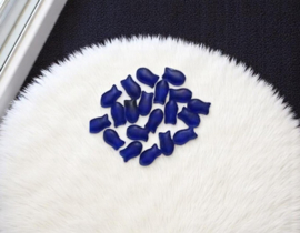 10 x Glaskralen – Visje – Blauw – ca. 9 mm