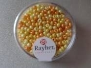 Rayher Rocailles Perlmutt 17 gram 2 mm mix oranje-geel