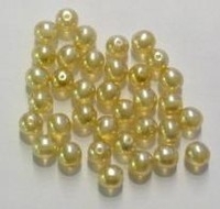 Glaskralen set transparant goud-geel met mooie parelmoer glans in 3 maten 10 mm, 8 mm en 6 mm  c.a. 60~70 gram