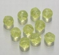 10 Stuks Glaskraal grillig rond transparant geel 9 mm