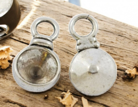 1 x Bedel voor puntsteen 12mm  23 x 13 x 7mm oogje 5mm