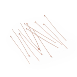 10 x  Metaal Nietstift 50 x 0,6 mm Rosé Gold (Nikkelvrij)