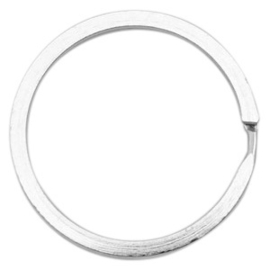 2 x Sleutelhangers ring 30mm Antiek zilver