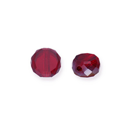 10 x Top Facet kralen 7,5 x 8 mm – gat 1,6 mm – burgundy red-AB coating