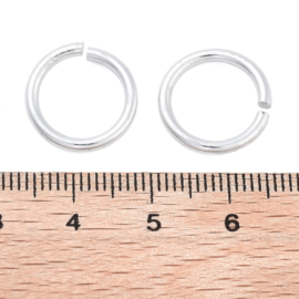 40 x Aluminium buigringen 15 x 2 mm – binnendiameter 11 mm – zilverkleur