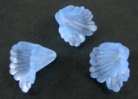 20  x acryl bloem kelk kralen blauw / lila 12 x 12 x 1,8mm gat: 1,5mm