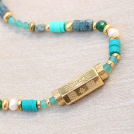 1 x C.U.S® Sieraden message beads eindkap Goud (nikkelvrij)