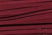 2 meter Faux suède veter  breed  3mm kleur: Bordeaux rood