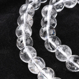 10 x Edelsteen kralen bergkristal 10 mm – gat 1,2 mm – transparant