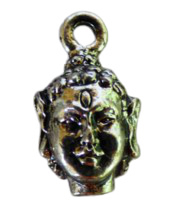 2 x Boeda Buddha Hanger metaal 16 x 9 x 6mm oogje: 2mm