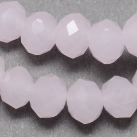 10 x  Briolette  kristal kraal 8  x 6mm opal roze